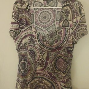 Lavender and Cream top  XL